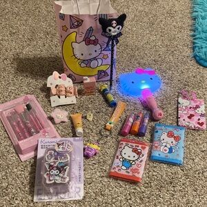 Hello Kitty & Kuromi Kids Accessory Set - Pink, Blue, Black